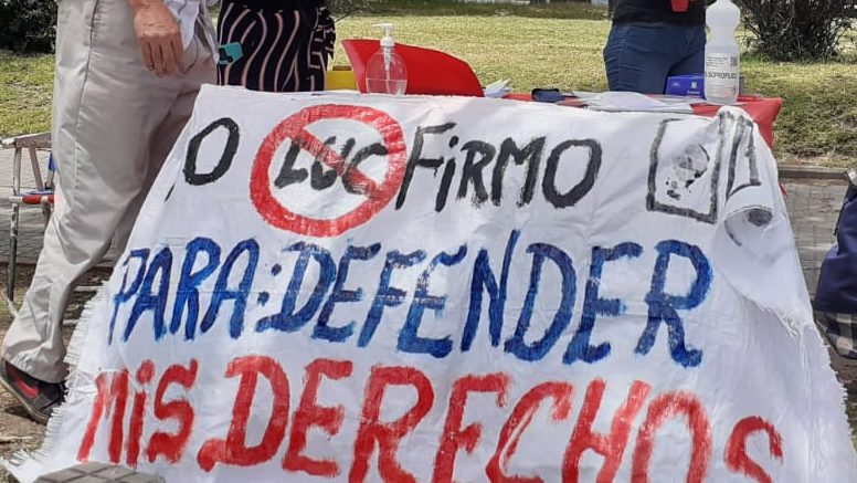 Anuncian jornada de recolección de firmas contra la LUC en Ciudad del Plata