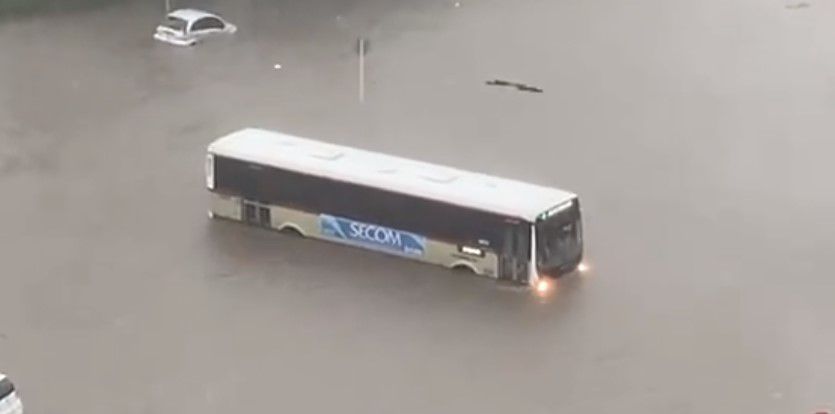 Montevideo bajo agua tras lluvias de esta madrugada